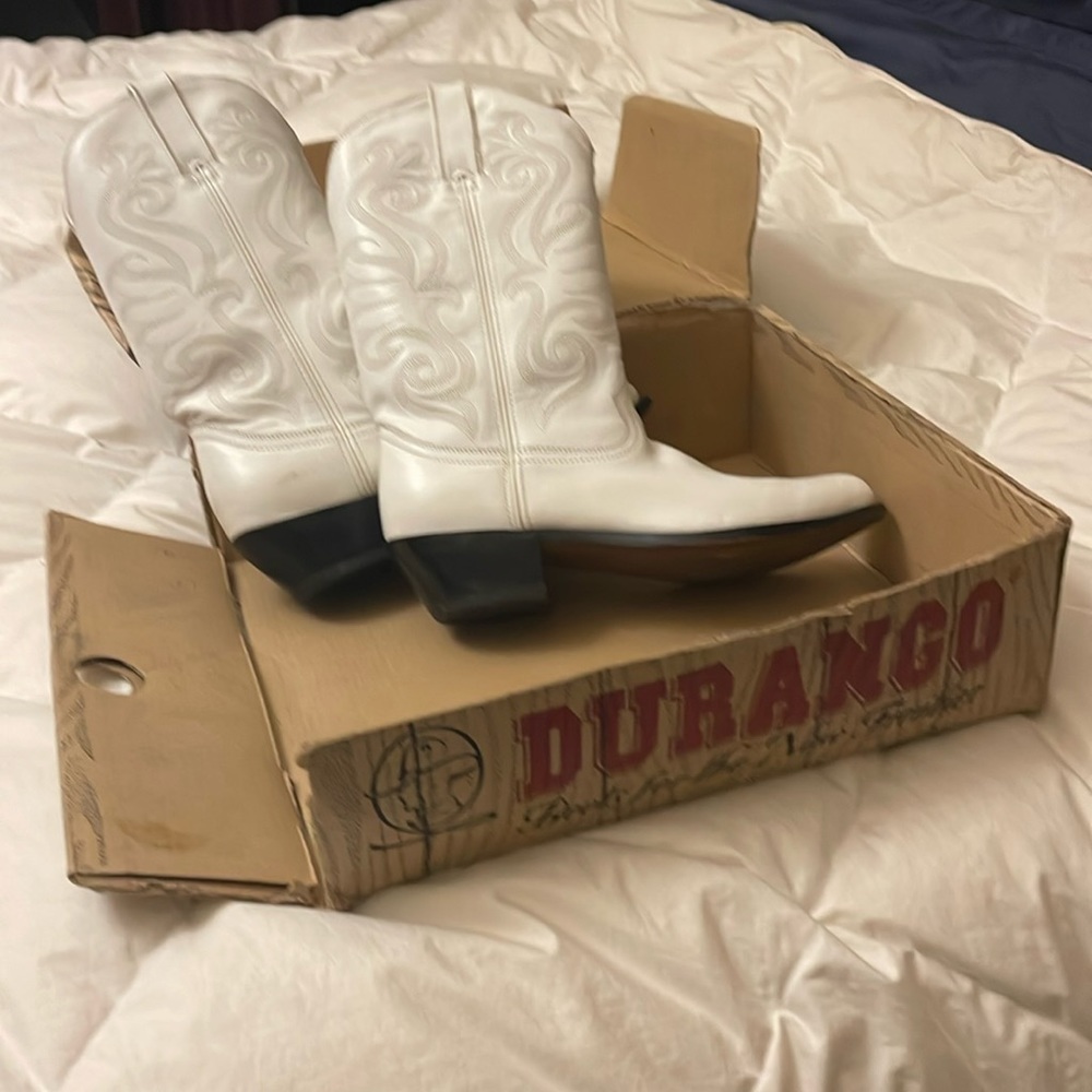 Durango white cowgirl boots